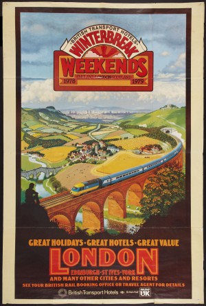 London vintage travel poster for British Railways